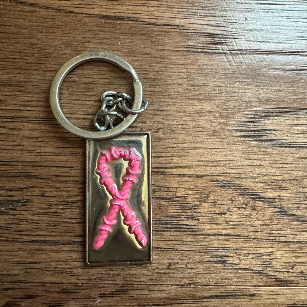 Twisted X Pink Ribbon Keychain